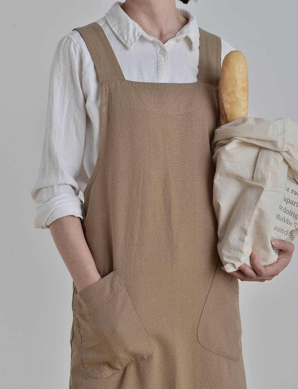 Japanese Linen Apron - Pink
