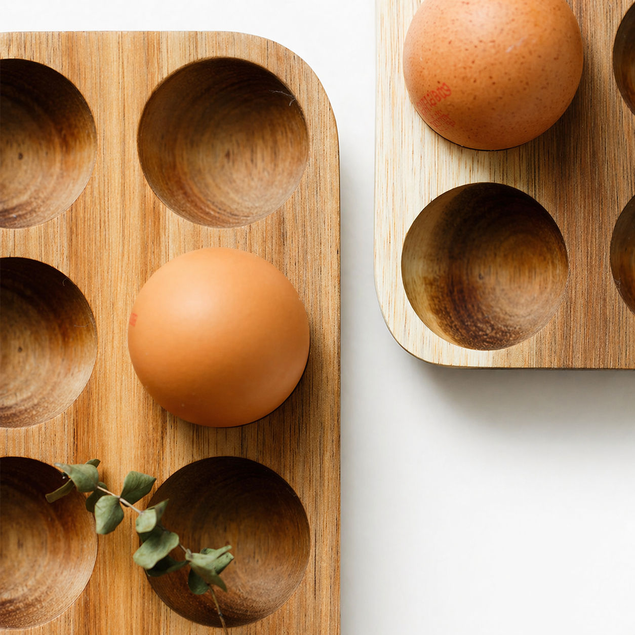 Wooden Egg Storage Tray - 12 Eggs