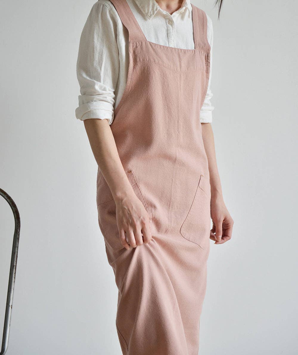 Japanese Linen Apron - Pink
