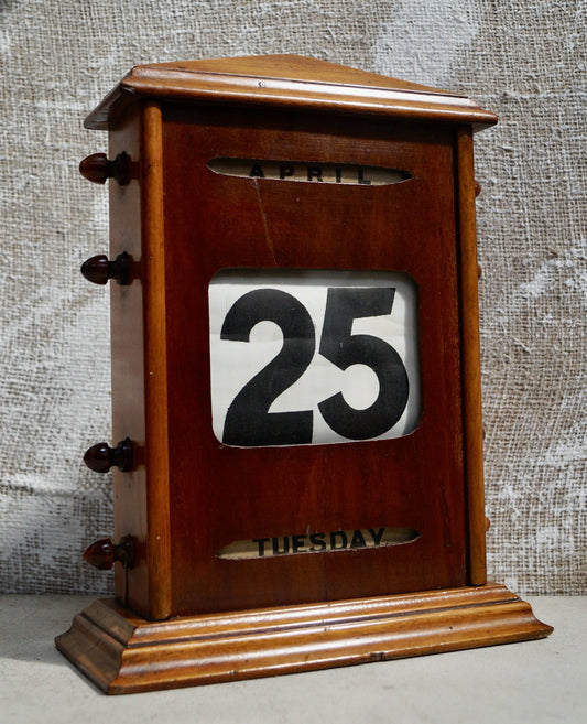 Victorian Fruitwood Perpetual Calendar