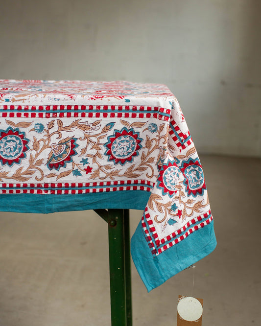 Block Printed Tablecloth: 150 x 220cm