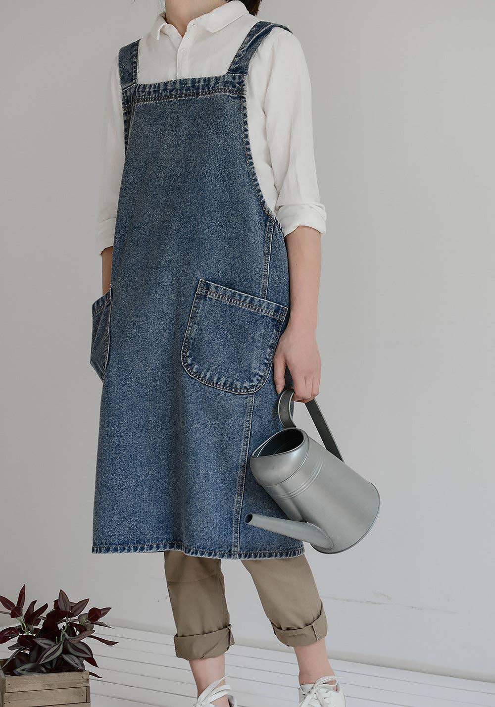 The Kyoto Denim Apron: Dark Blue