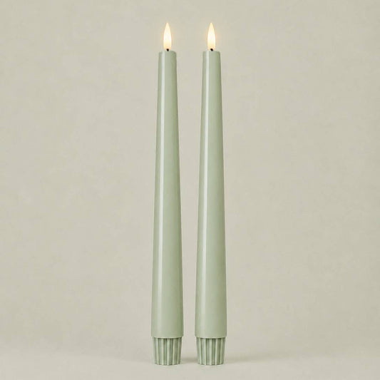 LED Taper Candles Set of 2 – Sage Whisper