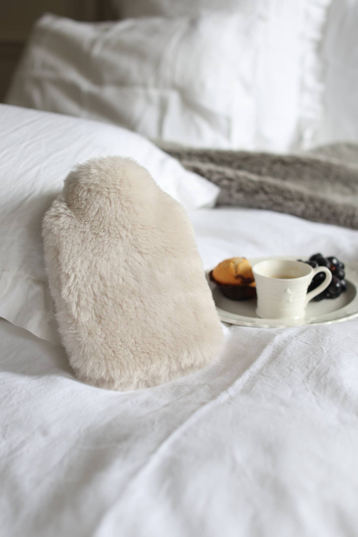 The Taupe Sheepskin Hot Water Bottle