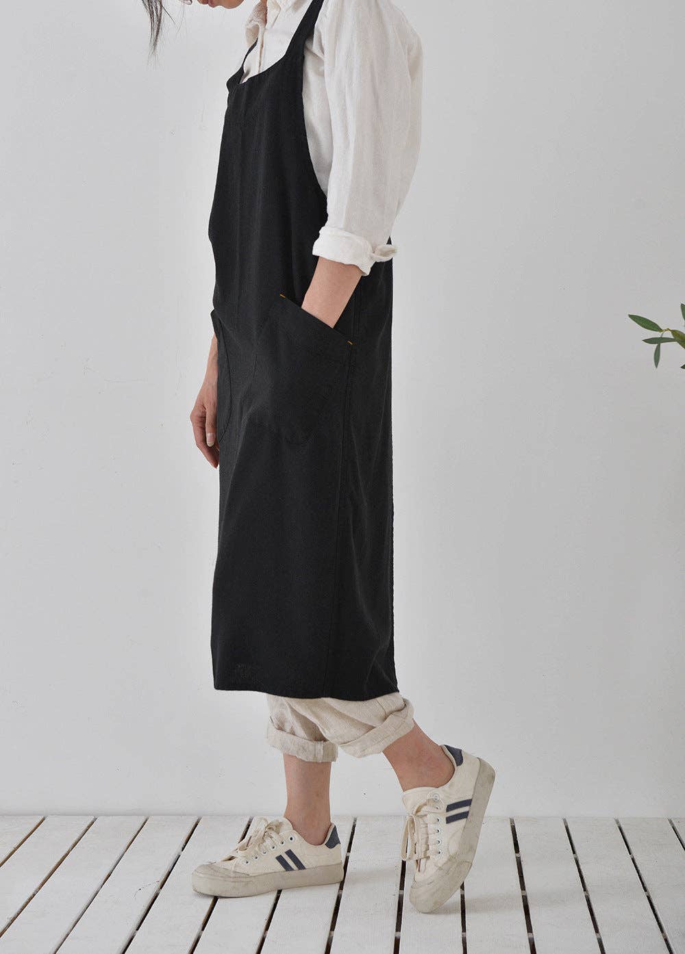Japanese Linen Apron - Pink