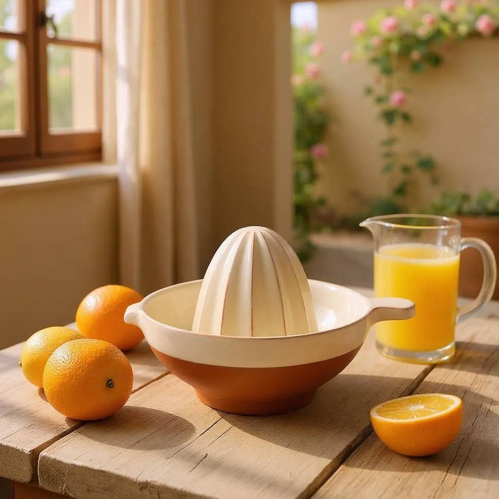 Porto Terracotta Ribbed Juicer