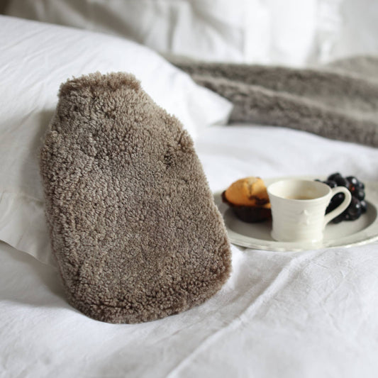 The Taupe Sheepskin Hot Water Bottle
