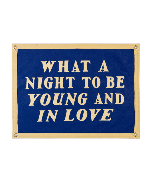 What A Night To Be Young and In Love Camp Flag