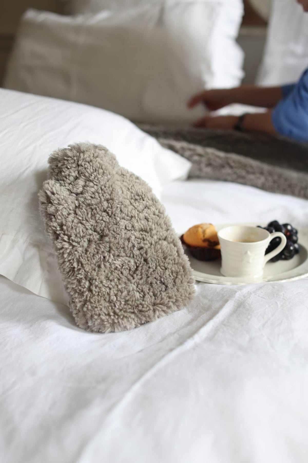 The Taupe Sheepskin Hot Water Bottle