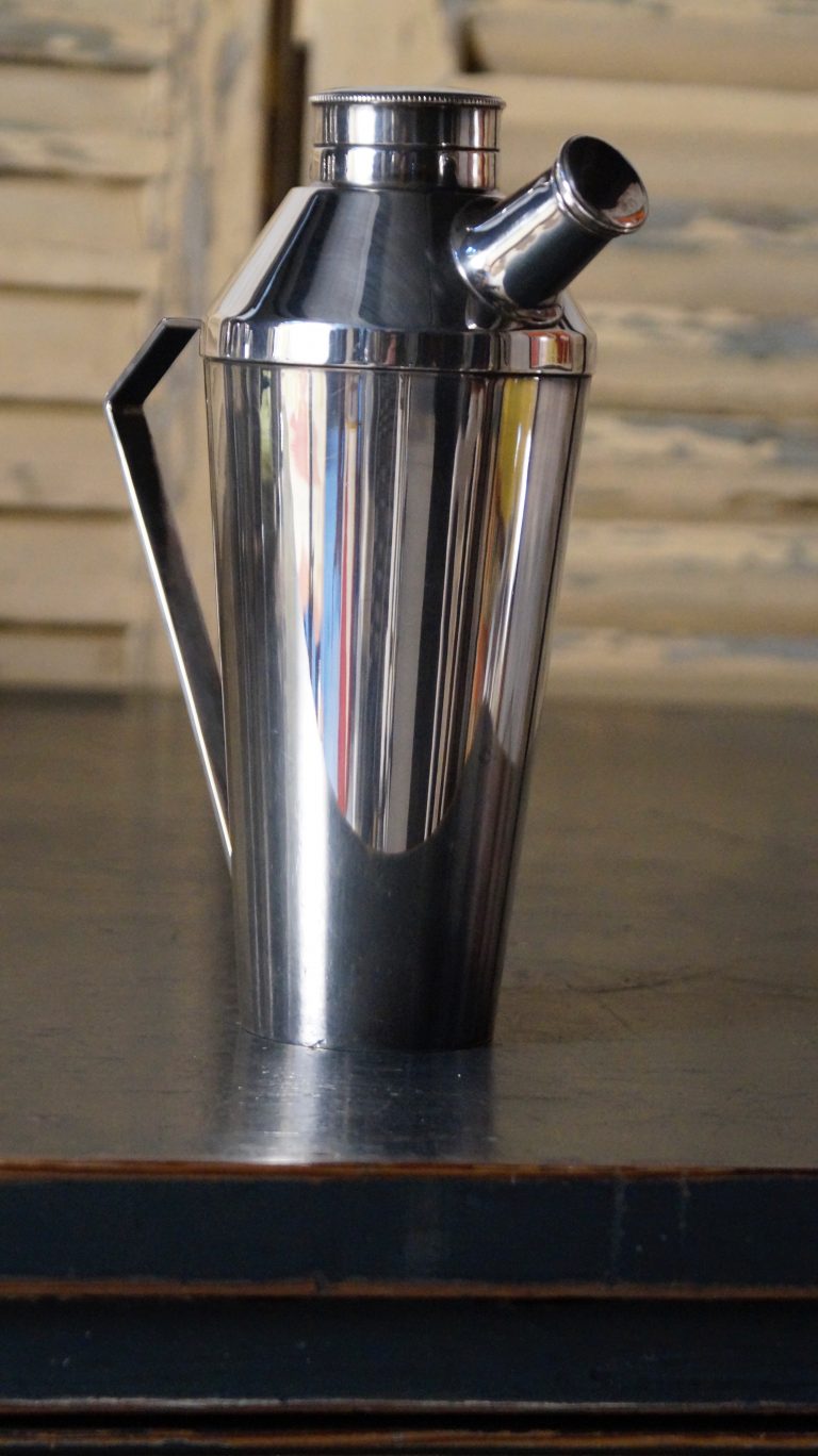 1930’s Art Deco Cardinal Plated Cocktail Shaker & Ice Bucket