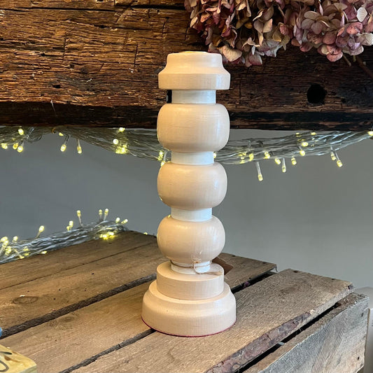 Handmade Bobbin Candle Holder - Pink
