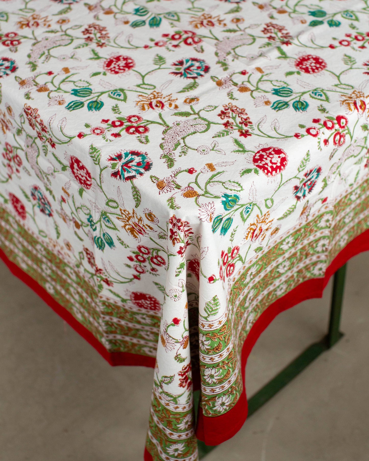 Block Printed Tablecloth: 150 x 220cm