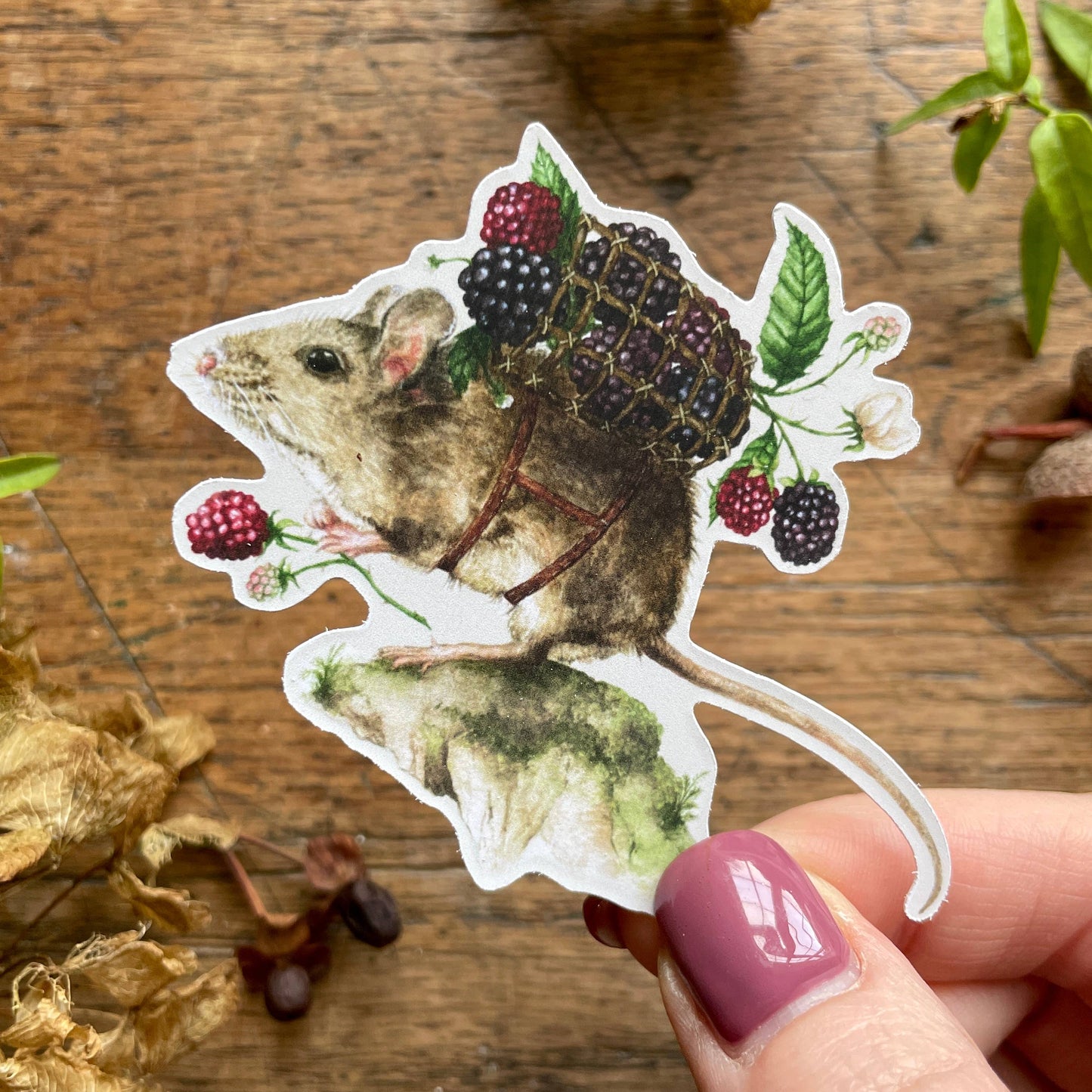The Harvester Matt Vinyl Sticker | Whimsical Animal Nature