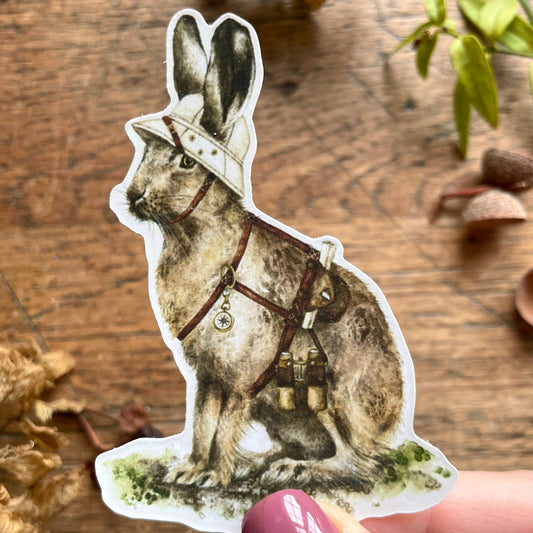 The Explorer Matt Vinyl Sticker | Whimsical Animal Nature