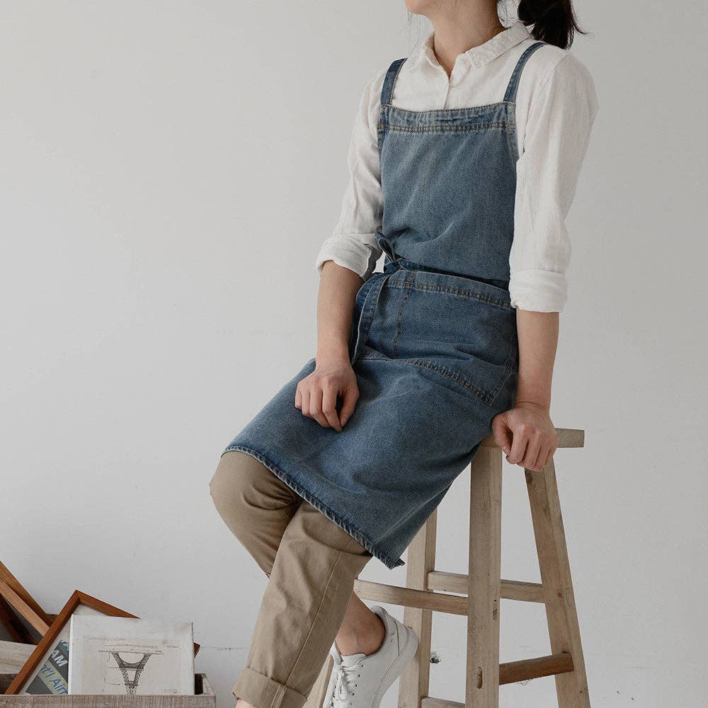 The Denim Apron - Dark Blue