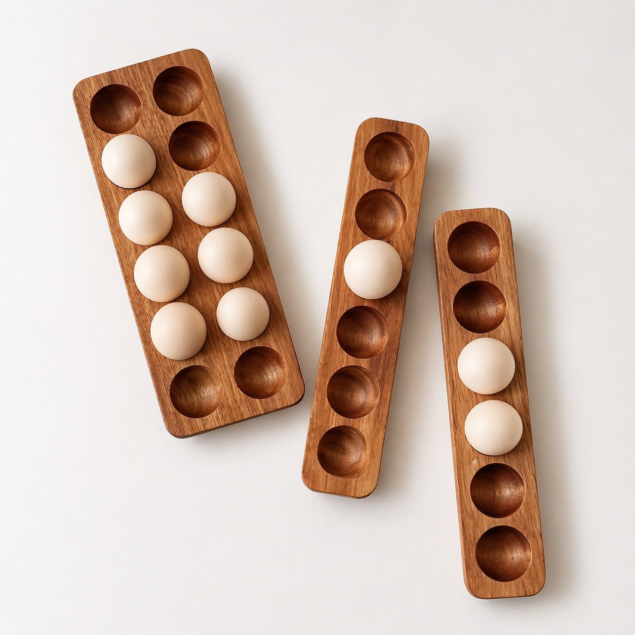 Wooden Egg Storage Tray - 12 Eggs