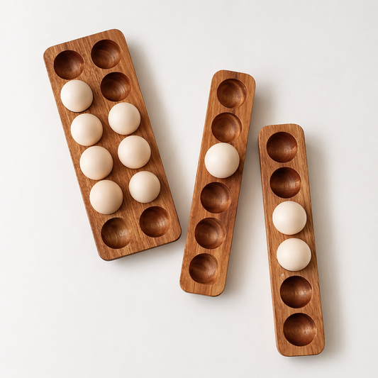 Wooden Egg Storage Tray - 6 Eggs