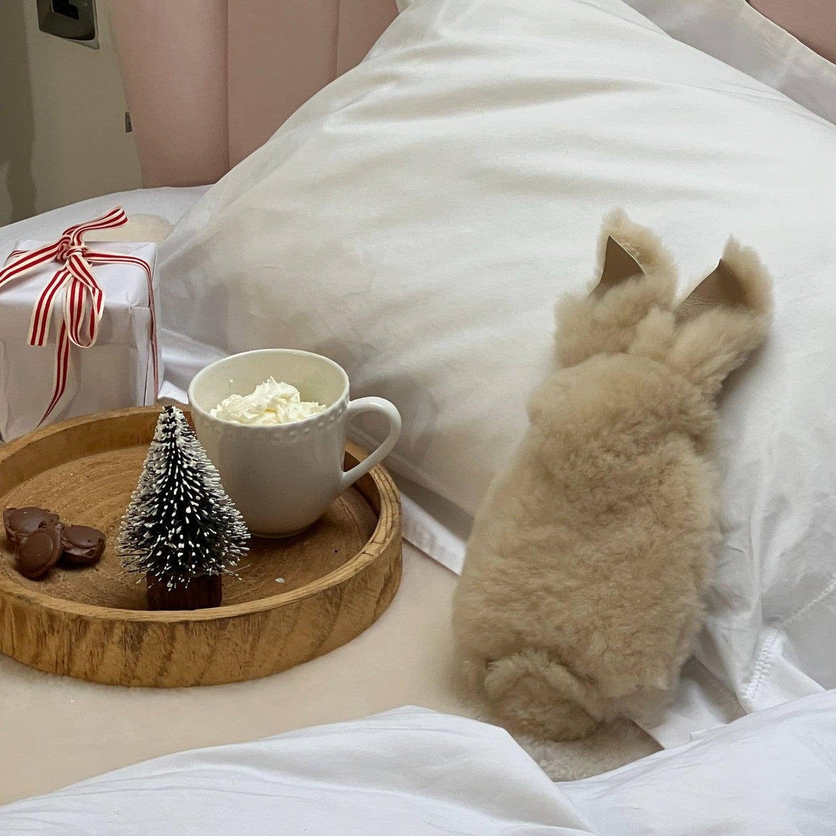 The Ecru Bobtail Bunny Hot Water Bottle Cover & Bottle