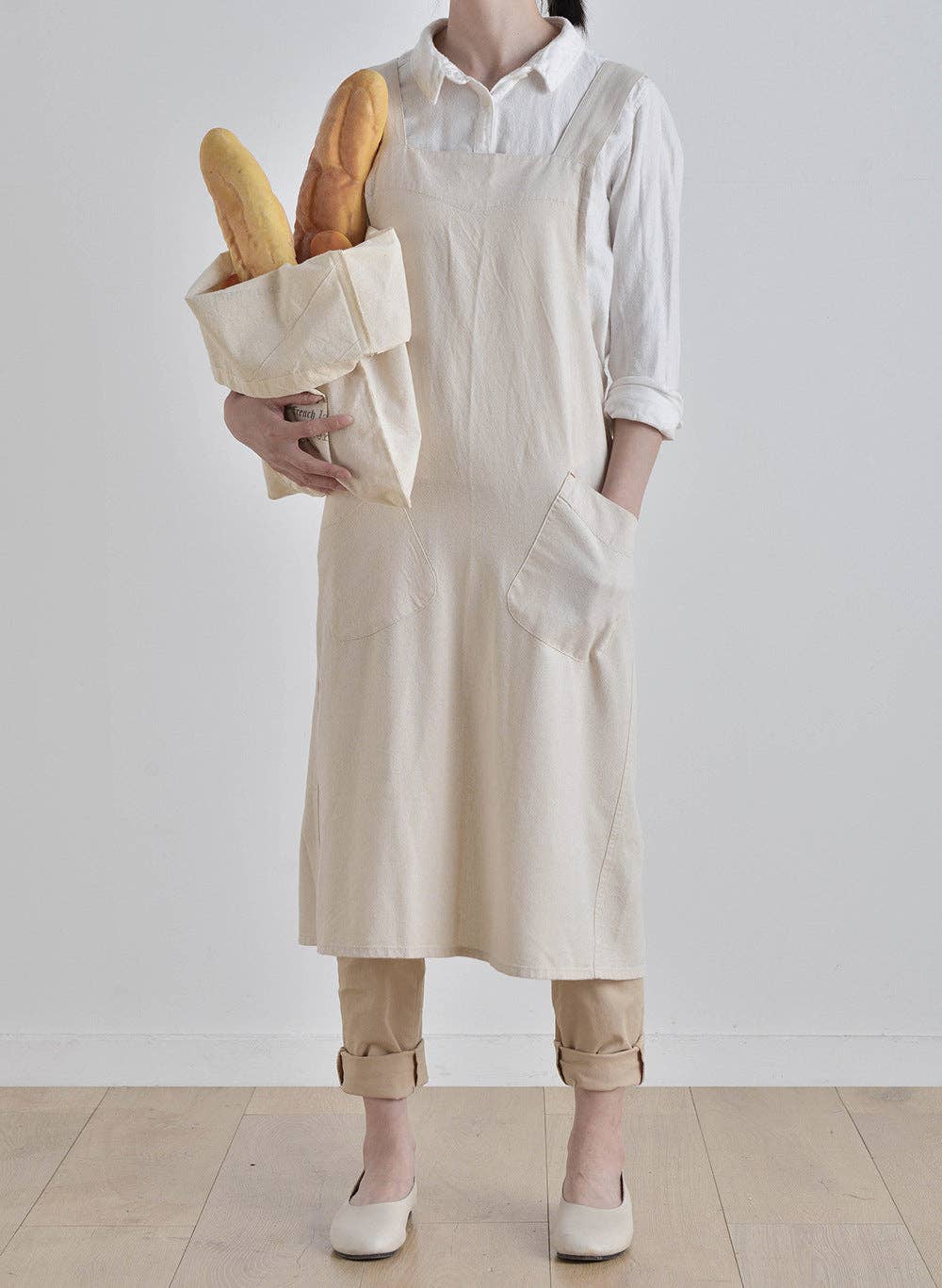 Japanese Linen Apron - Pink