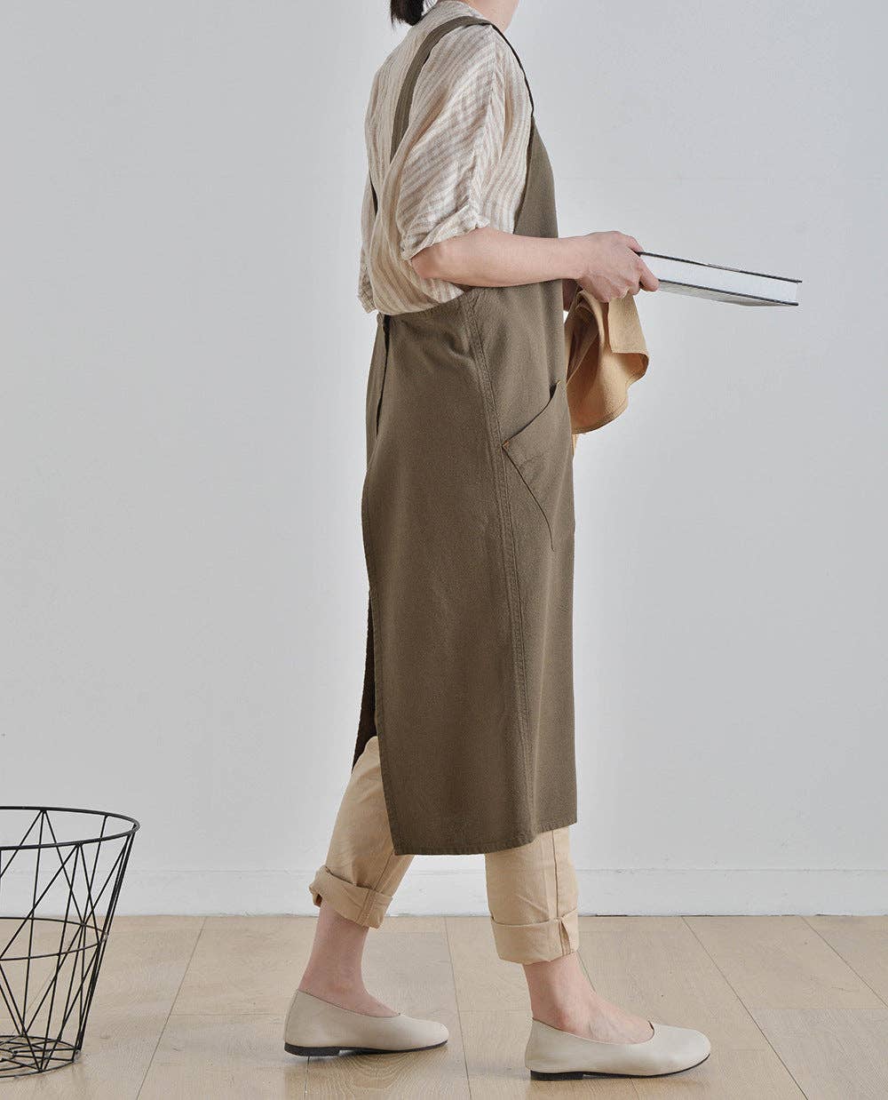Japanese Linen Apron - Pink