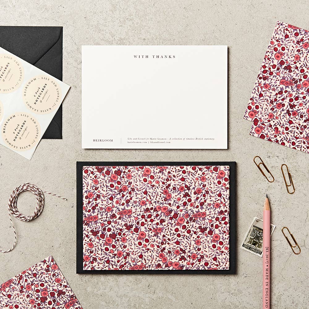 Heirloom Wild Rose Notecards - Pack of 6