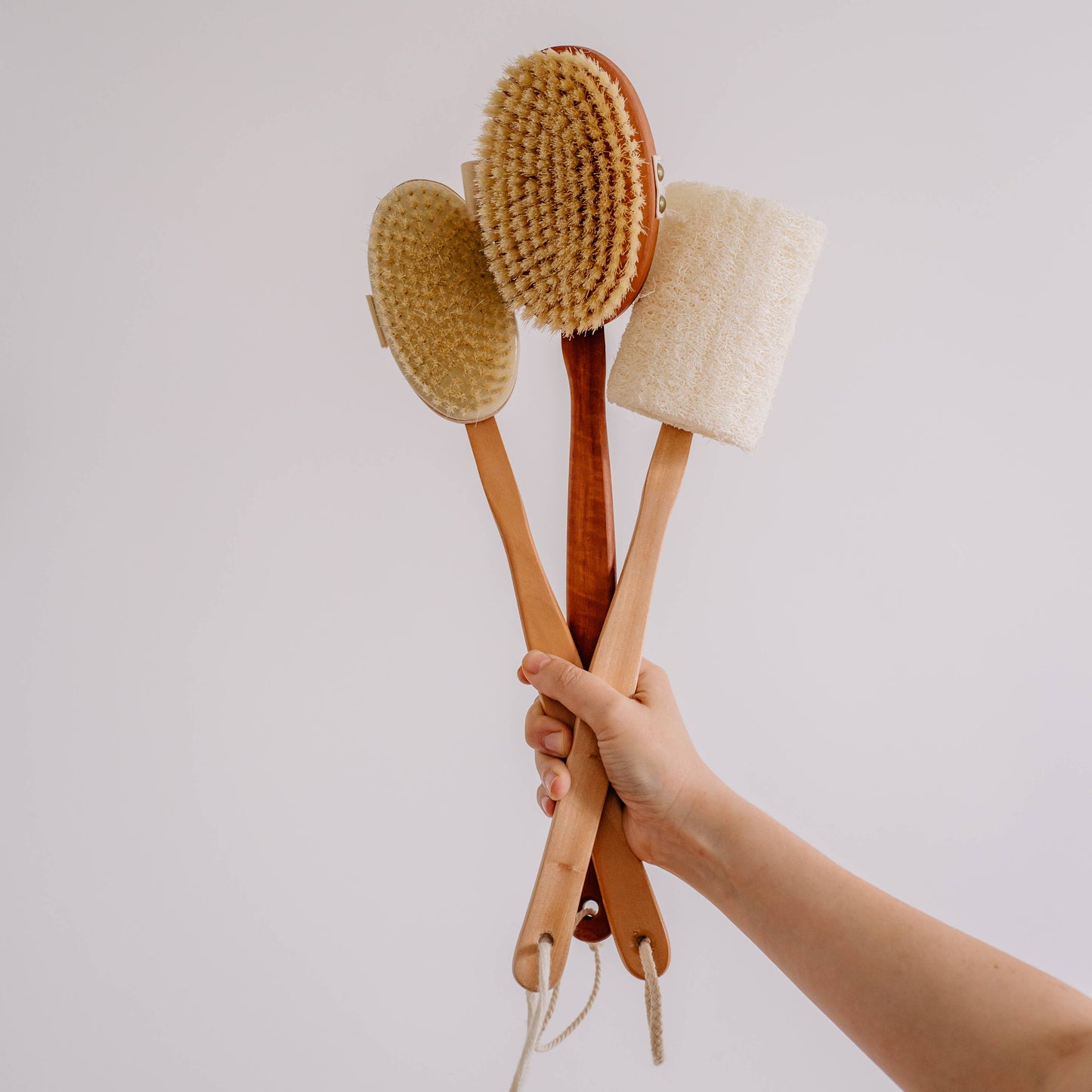 Pale Body Brush with Handle