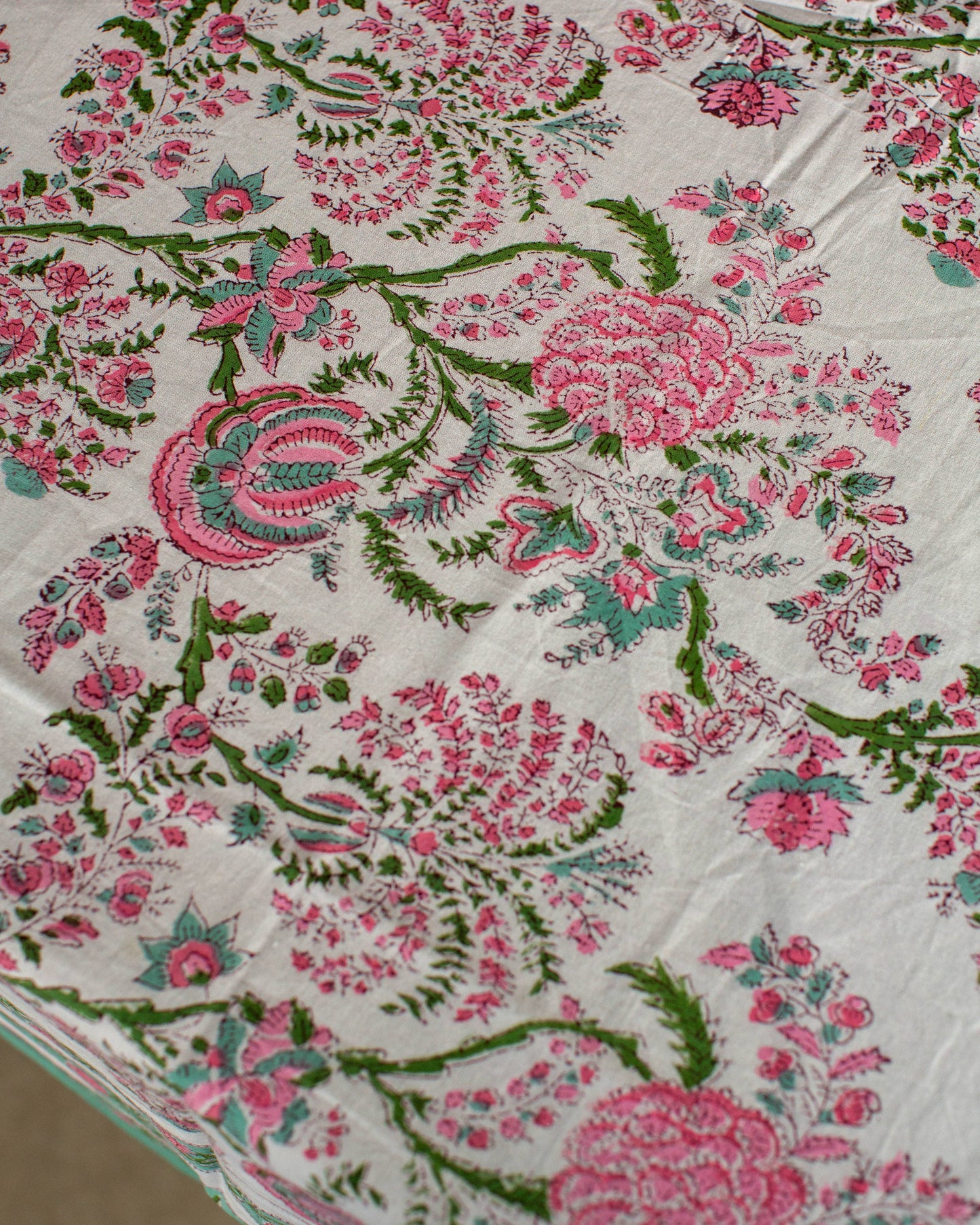 Block Printed Tablecloth: 150 x 220cm