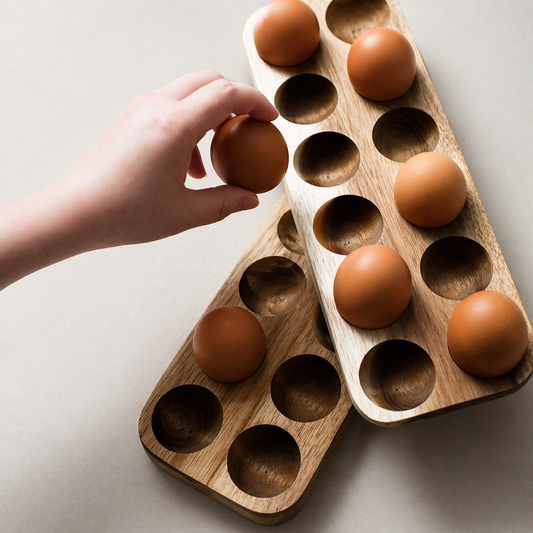 Wooden Egg Storage Tray - 12 Eggs