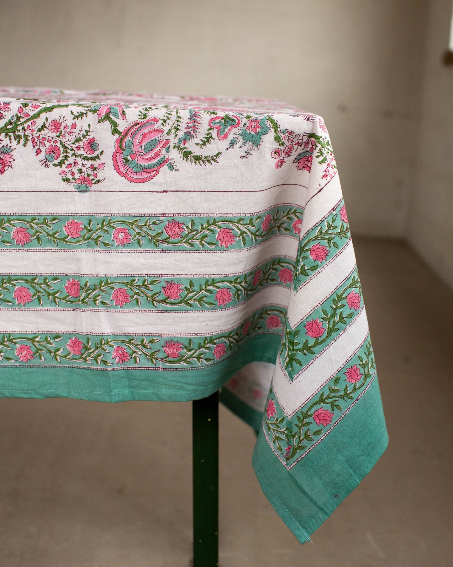 Block Printed Tablecloth: 150 x 220cm