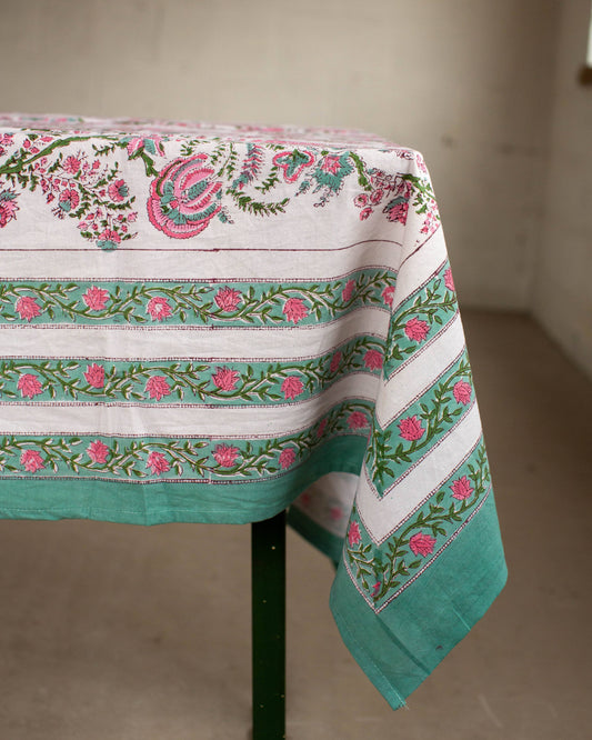 Block Printed Tablecloth: 150 x 220cm